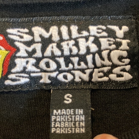 Market x Smiley x The Rolling Stones Unisex T-Shirt Black S Concert Streetwear - Picture 9 of 16
